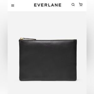 Everlane The Pouch, Black Leather